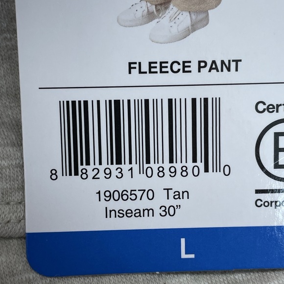 Mondetta Women's L Fleece Pant Tan H1145 - Picture 7 of 7